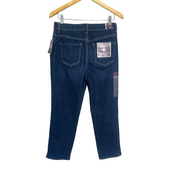 Gloria Vanderbilt Classic Amanda High Rise Tapered Jean Pants 10 Short Dark Wash - Picture 4 of 11